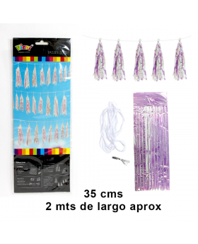 TASSEL IRIDISCENTE LILA 35x200CM 10 LAMINAS /600