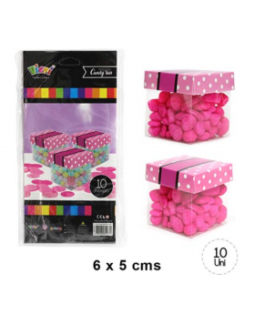 ST 10UN TAPA CAJA TRANSP. POLKA MINNIE/240