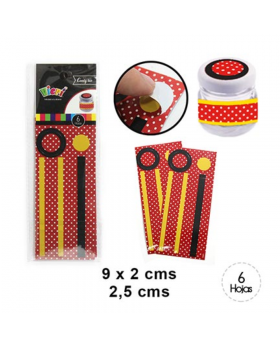 ADHESIVO FRASCO CHICO POLKA MICKEY/600