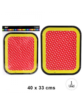 BANDEJA RECTANGULAR POLKA MICKEY /120