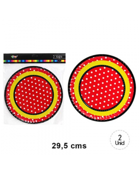 BANDEJA REDONDA POLKA MICKEY SET2U /192