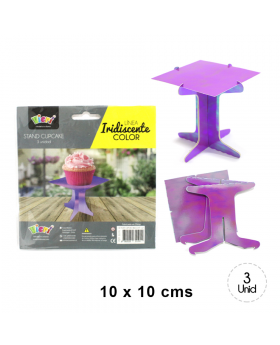 SET PORTA CUPCAKE IRIDESCENTE LILA/288