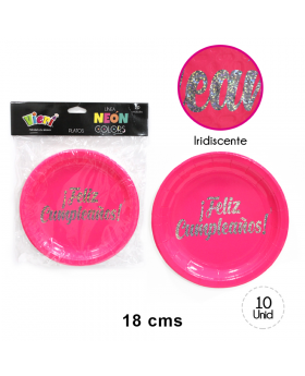 SET 10 PLATO NEON FUXIA/120