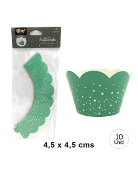 PORTA CUPCAKE IRISD ESTRELLAS TURQUESA/792