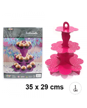 STAND CUPCAKE IRISDISCENTE ESTRELLA FUCSIA /72