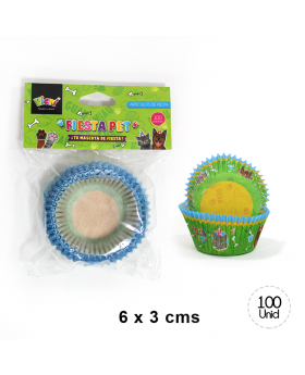 CAPSULA REDONDA PAPEL FIESTA PET/144