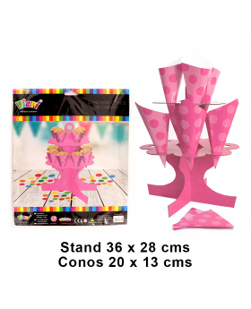 SET PORTA CONOS ROSADO/50