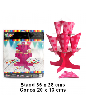 SET PORTA CONOS FUXIA/50