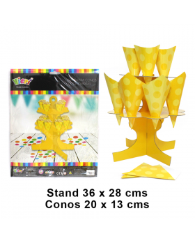 SET PORTA CONOS AMARILLO/50