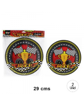 BANDEJA REDONDA AUTO RACE SET2U /168