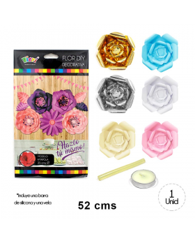 SET FLORES DECORATIVA AMAPOLA 35CM /120