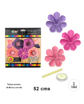 SET FLORES DECORATIVO MANDALA 52CM