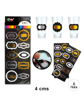 ADHESIVO DECORATIVO NEGRO FOIL MIX /660