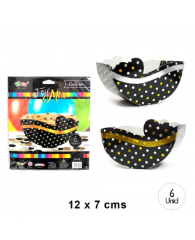 BOWL FRUTAS NEGRO FOIL MIX SET6U /240