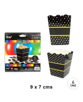 CAJA CABRITAS CHICA BORDES IRREGULAR NEGRO /504