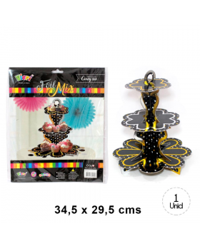 STAND CUPCAKE NEGRO FOIL MIX /60