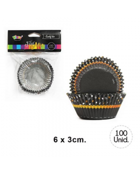 CAPSULA CUPCAKE REDONDA NEGRO+E5020:E6368 12/366