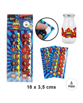ADHESIVO ETIQUETA BOTELLA VIDRIO 200 ML MINI HEROE
