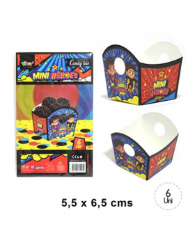 ST 6UN CAJA CHICA ABIERTA DULCES MINI HEROES/200