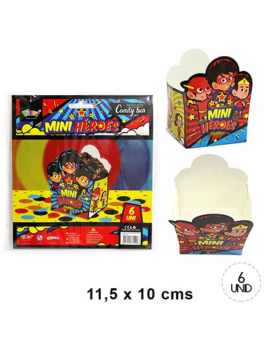 ST 6UN CAJA ABIERTA CON FORMAS MINI HEROES/120