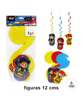 ST 6UN KIT DECO GOLGANTE MINI HEROES/216