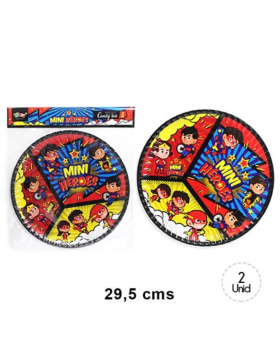 BANDEJA REDONDA MINIHEROES SET2U /192