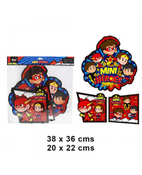 KIT DECO MURO MINI HEROES/240