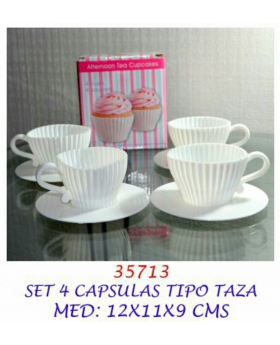 SET 4 MOLDE SILICONA TAZA CUP CAKE/72