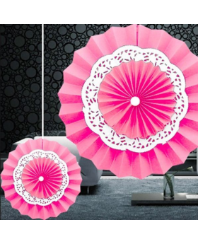 ABANICO BLONDA ROSADO 30CM/500