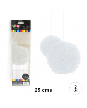 ST 2 FLORES COLG. 25CM BLANCO/240