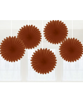 SET 5 ABANICOS 15 CM NARANJO /240