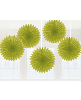 SET ABANICO DE PAPEL 15CM PISTACHO /240
