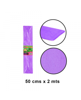 PAPEL CREPE 10 PLIEGOS COLOR LILA /20
