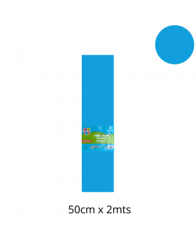 PAPEL CREPE X 10 PLIEGOS 50x200CM CELESTE/20