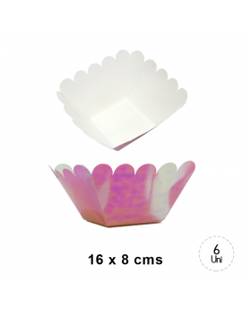 BOWL CUAD BORDES REDONDO IRIDIS PINK SET6U /162