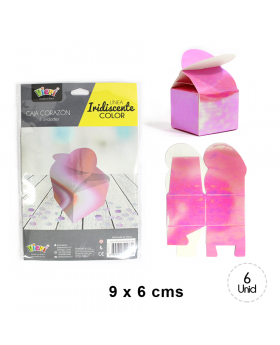 CAJA CORAZON IRIDISCENTE PINK/264