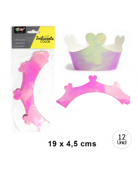 CAP GRANDE CON FORMA IRIDISCENTE PINK/252