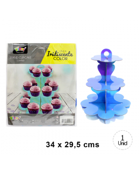 STAND CUPCAKE IRISDISCENTE TURQUESA/100