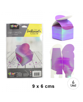 ST 6UN CAJA CORAZON IRIDISCENTE PURPLE/264