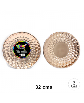 SET BANDEJA REDONDA CIRCLE ROSE GOLD