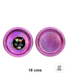 SET PLATO 18CM LILA HOLO/72