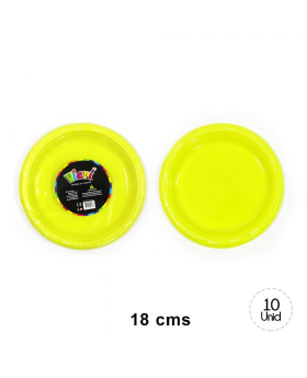 SET PLATO 18CM FLOUR AMARILLO /72