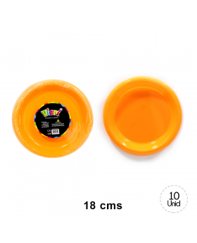 SET PLATO 18 CM FLOUR NARANJO/72