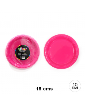 SET PLATO 18 CM FLOUR FUCSIA/72