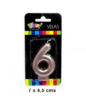 VELA ROSSY NUMERO 6 7CM /288