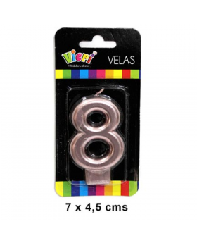 VELA ROSSY NUMERO 8 7CM /288