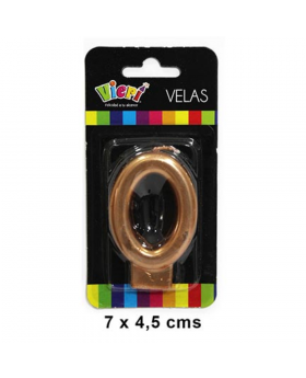 VELA NUMERO 0 METAL ORO /288