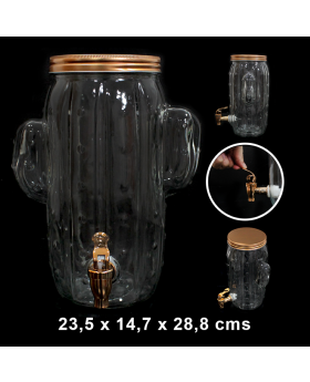 B.VIDRIO DOBLE ASA CN TAPA Y GRIFO DORADO(23,5X1/6