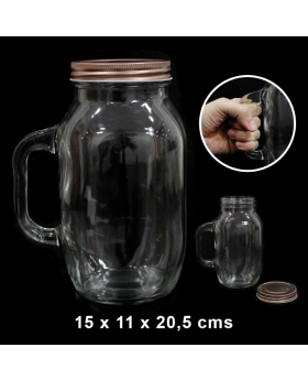 B. VIDRIO CON ASA Y T.DORADO CAP.1500 ML /12