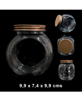 FRASCO VIDRIO T/DORADA CAP.350ML/48